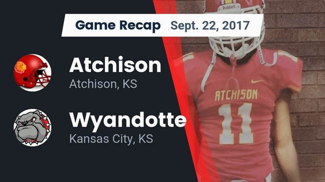 Watch this highlight video of the Atchison (KS) football team in its game Recap: Atchison  vs. Wyandotte  2017 on Sep 22, 2017