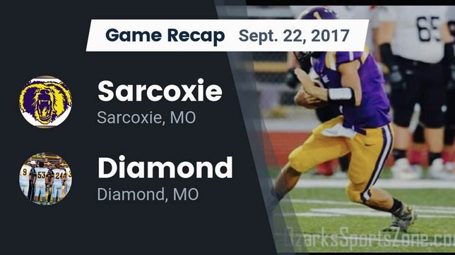 Watch this highlight video of the Sarcoxie (MO) football team in its game Recap: Sarcoxie  vs. Diamond  2017 on Sep 22, 2017