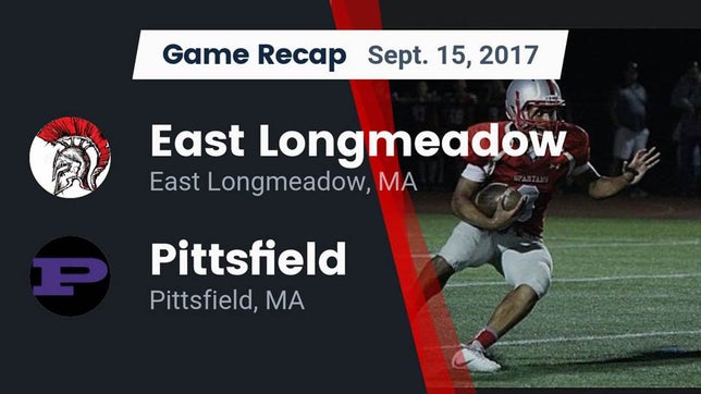 Watch this highlight video of the East Longmeadow (MA) football team in its game Recap: East Longmeadow  vs. Pittsfield  2017 on Sep 15, 2017