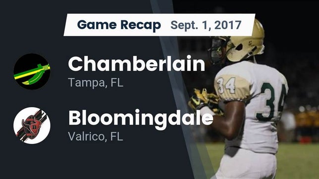 Watch this highlight video of the Chamberlain (Tampa, FL) football team in its game Recap: Chamberlain  vs. Bloomingdale  2017 on Sep 1, 2017