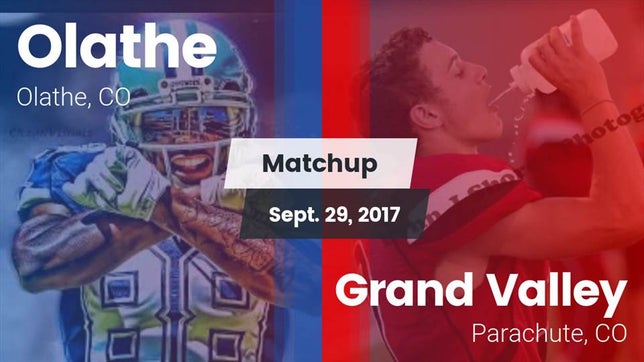 Watch this highlight video of the Olathe (CO) football team in its game Matchup: Olathe  vs. Grand Valley  2017 on Sep 29, 2017