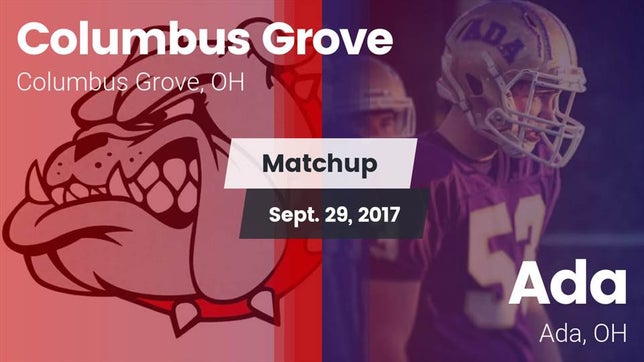 Watch this highlight video of the Columbus Grove (OH) football team in its game Matchup: Columbus Grove vs. Ada  2017 on Sep 29, 2017