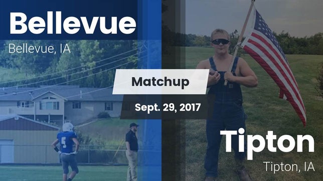 Watch this highlight video of the Bellevue (IA) football team in its game Matchup: Bellevue  vs. Tipton  2017 on Sep 29, 2017