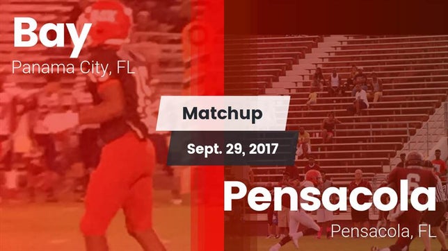 Watch this highlight video of the Bay (Panama City, FL) football team in its game Matchup: Bay vs. Pensacola  2017 on Sep 29, 2017