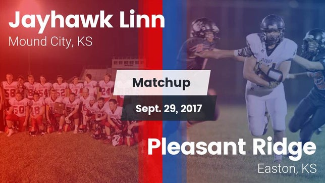Watch this highlight video of the Jayhawk Linn (Mound City, KS) football team in its game Matchup: Jayhawk Linn vs. Pleasant Ridge  2017 on Sep 29, 2017