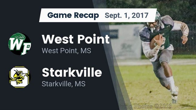 Watch this highlight video of the West Point (MS) football team in its game Recap: West Point  vs. Starkville  2017 on Sep 1, 2017