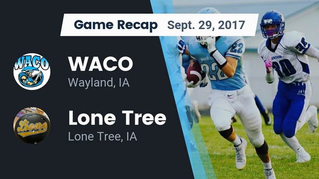 Watch this highlight video of the WACO (Wayland, IA) football team in its game Recap: WACO  vs. Lone Tree  2017 on Sep 29, 2017