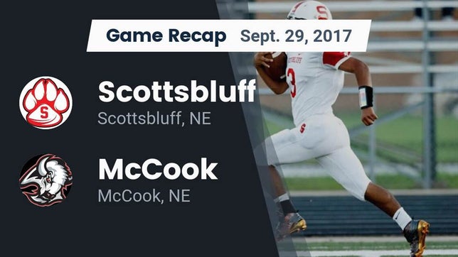 Watch this highlight video of the Scottsbluff (NE) football team in its game Recap: Scottsbluff  vs. McCook  2017 on Sep 29, 2017