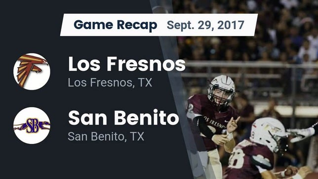 Watch this highlight video of the Los Fresnos (TX) football team in its game Recap: Los Fresnos  vs. San Benito  2017 on Sep 29, 2017