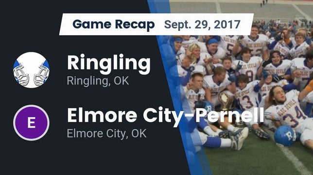 Watch this highlight video of the Ringling (OK) football team in its game Recap: Ringling  vs. Elmore City-Pernell  2017 on Sep 29, 2017
