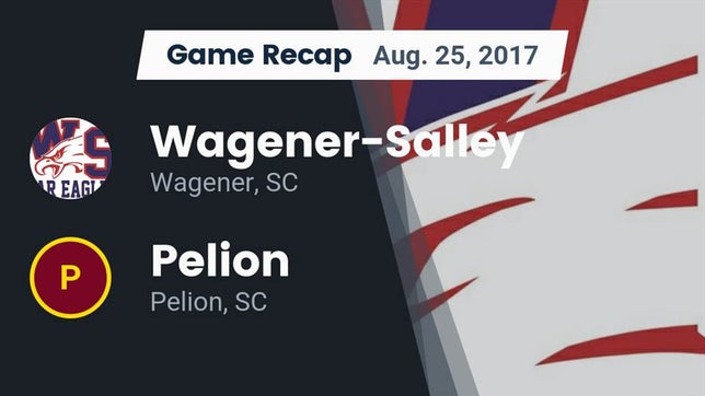Watch this highlight video of the Wagener-Salley (Wagener, SC) football team in its game Recap: Wagener-Salley  vs. Pelion  2017 on Aug 25, 2017