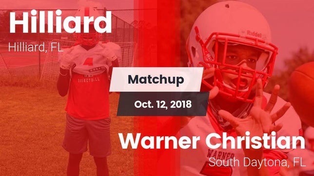 Watch this highlight video of the Hilliard (FL) football team in its game Matchup: Hilliard vs. Warner Christian  2018 on Oct 12, 2018