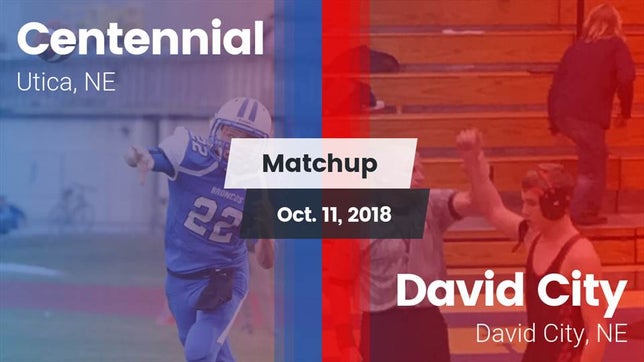 Watch this highlight video of the Centennial (Utica, NE) football team in its game Matchup: Centennial vs. David City  2018 on Oct 11, 2018