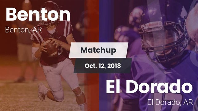 Watch this highlight video of the Benton (AR) football team in its game Matchup: Benton  vs. El Dorado  2018 on Oct 12, 2018