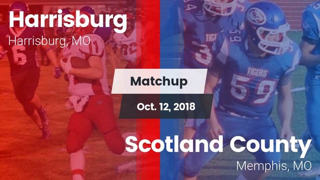 Watch this highlight video of the Harrisburg (MO) football team in its game Matchup: Harrisburg High vs. Scotland County  2018 on Oct 12, 2018