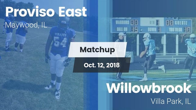Watch this highlight video of the Proviso East (Maywood, IL) football team in its game Matchup: Proviso East High vs. Willowbrook  2018 on Oct 12, 2018