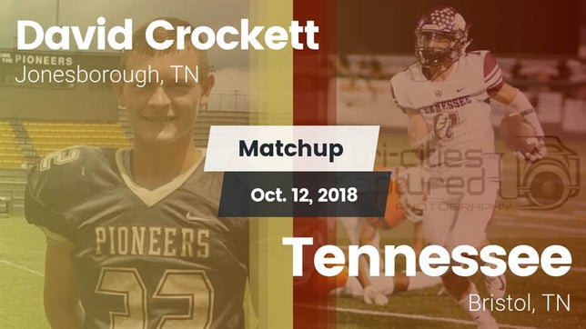 Watch this highlight video of the David Crockett (Jonesborough, TN) football team in its game Matchup: David Crockett High vs. Tennessee  2018 on Oct 12, 2018