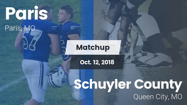 Watch this highlight video of the Paris (MO) football team in its game Matchup: Paris vs. Schuyler County 2018 on Oct 12, 2018