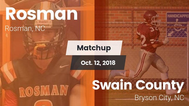 Watch this highlight video of the Rosman (NC) football team in its game Matchup: Rosman vs. Swain County  2018 on Oct 12, 2018