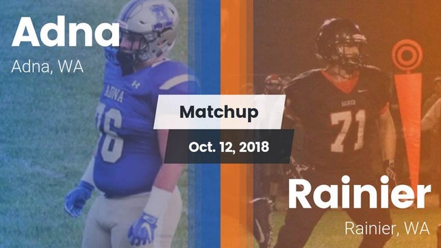 Watch this highlight video of the Adna (WA) football team in its game Matchup: Adna vs. Rainier  2018 on Oct 12, 2018