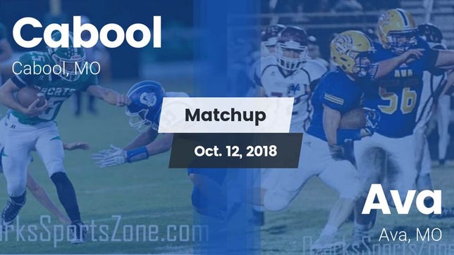 Watch this highlight video of the Cabool (MO) football team in its game Matchup: Cabool  vs. Ava  2018 on Oct 12, 2018