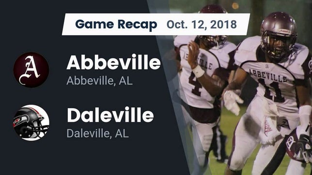 Watch this highlight video of the Abbeville (AL) football team in its game Recap: Abbeville  vs. Daleville  2018 on Oct 13, 2018