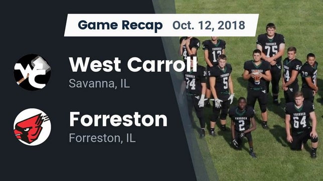 Watch this highlight video of the West Carroll (Savanna, IL) football team in its game Recap: West Carroll  vs. Forreston  2018 on Oct 12, 2018
