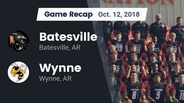 Watch this highlight video of the Batesville (AR) football team in its game Recap: Batesville  vs. Wynne  2018 on Oct 12, 2018