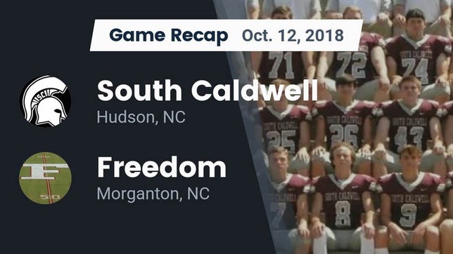 Watch this highlight video of the South Caldwell (Hudson, NC) football team in its game Recap: South Caldwell  vs. Freedom  2018 on Oct 12, 2018
