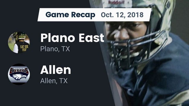 Watch this highlight video of the Plano East (Plano, TX) football team in its game Recap: Plano East  vs. Allen  2018 on Oct 12, 2018