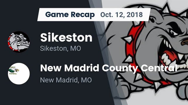Watch this highlight video of the Sikeston (MO) football team in its game Recap: Sikeston  vs. New Madrid County Central  2018 on Oct 12, 2018