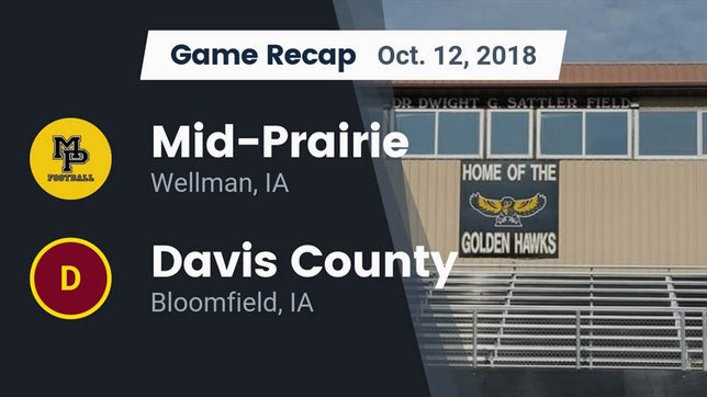 Watch this highlight video of the Mid-Prairie (Wellman, IA) football team in its game Recap: Mid-Prairie  vs. Davis County  2018 on Oct 12, 2018