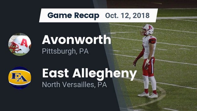 Watch this highlight video of the Avonworth (Pittsburgh, PA) football team in its game Recap: Avonworth  vs. East Allegheny  2018 on Oct 12, 2018