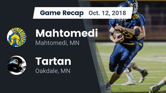 Watch this highlight video of the Mahtomedi (MN) football team in its game Recap: Mahtomedi  vs. Tartan  2018 on Oct 12, 2018
