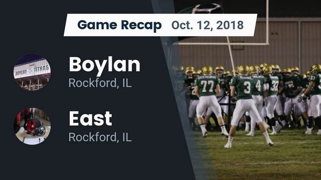 Watch this highlight video of the Boylan Catholic (Rockford, IL) football team in its game Recap: Boylan  vs. East  2018 on Oct 12, 2018
