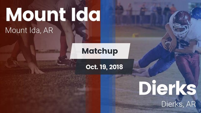 Watch this highlight video of the Mount Ida (AR) football team in its game Matchup: Mount Ida vs. Dierks  2018 on Oct 19, 2018