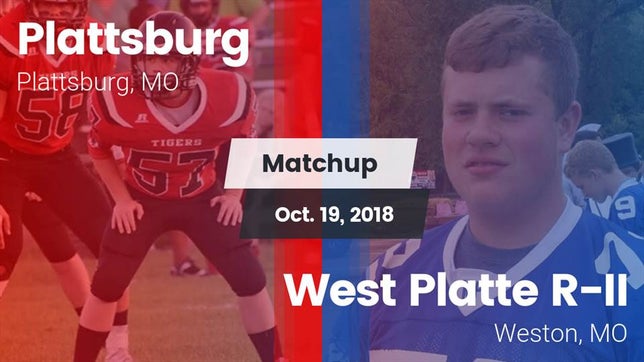 Watch this highlight video of the Plattsburg (MO) football team in its game Matchup: Plattsburg High vs. West Platte R-II  2018 on Oct 19, 2018
