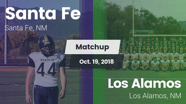 Watch this highlight video of the Santa Fe (NM) football team in its game Matchup: Santa Fe vs. Los Alamos  2018 on Oct 19, 2018