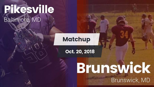 Watch this highlight video of the Pikesville (Baltimore, MD) football team in its game Matchup: Pikesville vs. Brunswick  2018 on Oct 19, 2018