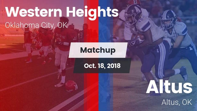 Watch this highlight video of the Western Heights (Oklahoma City, OK) football team in its game Matchup: Western Heights vs. Altus  2018 on Oct 18, 2018