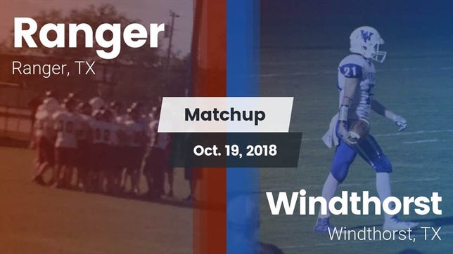 Watch this highlight video of the Ranger (TX) football team in its game Matchup: Ranger vs. Windthorst  2018 on Oct 19, 2018