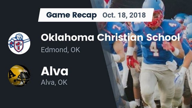 Watch this highlight video of the Oklahoma Christian (Edmond, OK) football team in its game Recap: Oklahoma Christian School vs. Alva  2018 on Oct 18, 2018