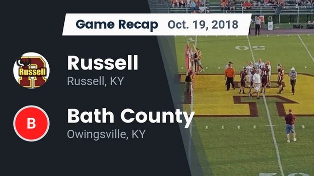 Watch this highlight video of the Russell (KY) football team in its game Recap: Russell  vs. Bath County  2018 on Oct 19, 2018