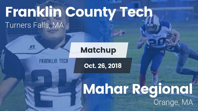Watch this highlight video of the Franklin County Tech (Turners Falls, MA) football team in its game Matchup: Franklin County vs. Mahar Regional  2018 on Oct 26, 2018
