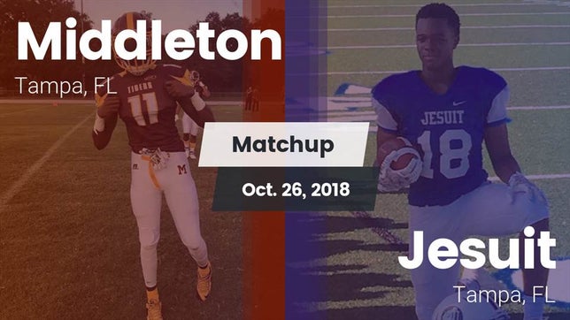 Watch this highlight video of the Middleton (Tampa, FL) football team in its game Matchup: Middleton vs. Jesuit  2018 on Oct 26, 2018