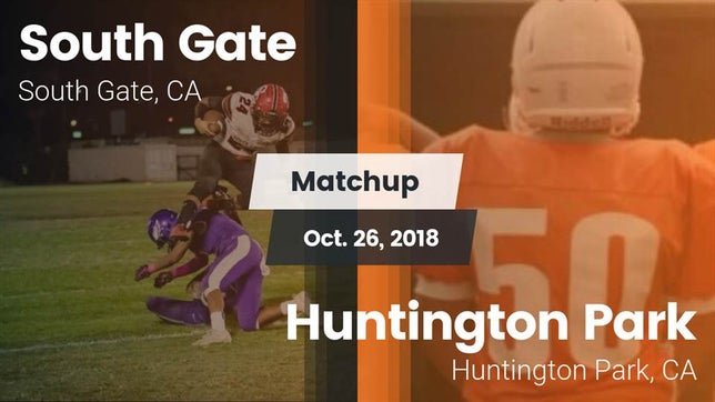 Watch this highlight video of the South Gate (CA) football team in its game Matchup: South Gate High vs. Huntington Park  2018 on Oct 26, 2018