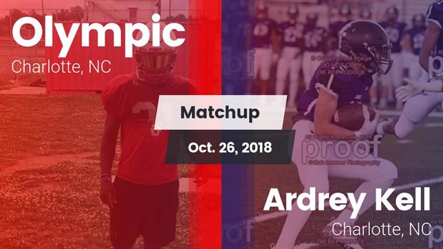 Watch this highlight video of the Olympic (Charlotte, NC) football team in its game Matchup: Olympic vs. Ardrey Kell  2018 on Oct 26, 2018