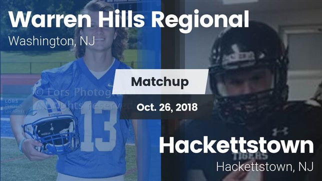 Watch this highlight video of the Warren Hills Regional (Washington, NJ) football team in its game Matchup: Warren Hills Regiona vs. Hackettstown  2018 on Oct 27, 2018