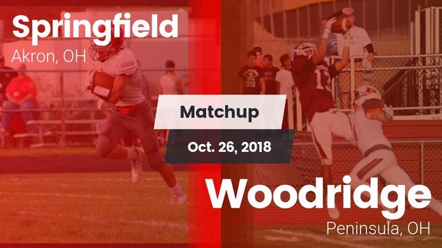 Watch this highlight video of the Springfield (Akron, OH) football team in its game Matchup: Springfield vs. Woodridge  2018 on Oct 26, 2018