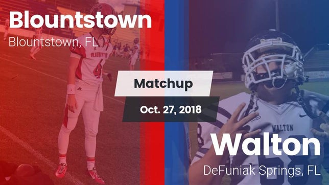 Watch this highlight video of the Blountstown (FL) football team in its game Matchup: Blountstown vs. Walton  2018 on Oct 27, 2018